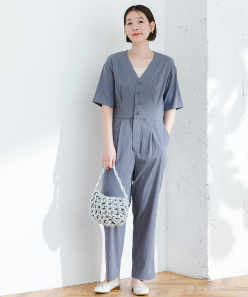 「F by ROSSO」 オールインワン 36 カーキ レディース_画像4