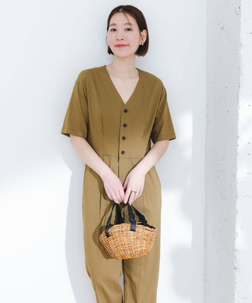 「F by ROSSO」 オールインワン 36 カーキ レディース_画像8