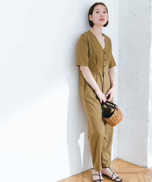 「F by ROSSO」 オールインワン 36 カーキ レディース_画像9