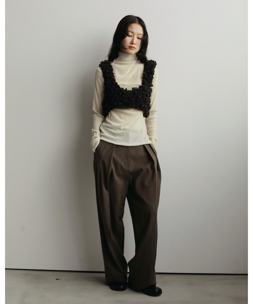 anuke☆パンツ anuke（アンヌーク） パンツ Tuck Wide Pants レディース : ZOZOTOWN