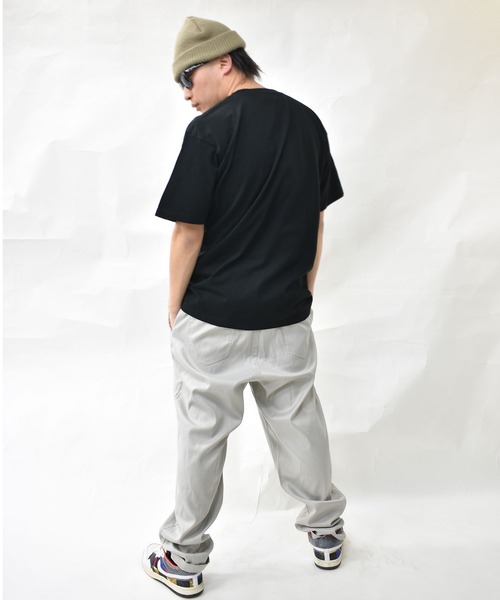 「DOUBLE STEAL」 半袖Tシャツ MEDIUM ダークグリーン メンズ_画像5