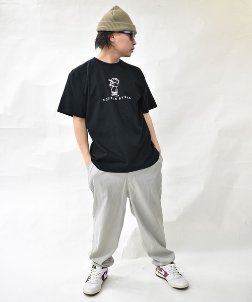 「DOUBLE STEAL」 半袖Tシャツ MEDIUM ダークグリーン メンズ_画像7