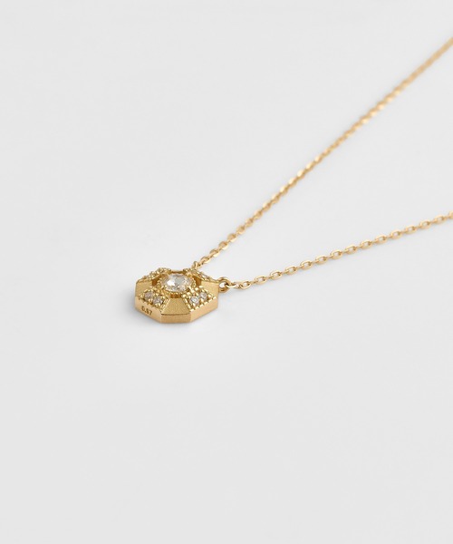 【美品】アガット18k一粒0.07ダイヤネックレス agete（アガット） ネックレス K18ダイヤモンドネックレス（ 0.07ct