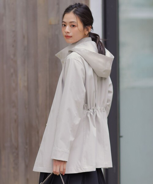 ★今季★極美品 2wayドライツイルストレッチフーデット スプリングコート コート アウター 「春のマストアイテム・2way」ドライツイルストレッチ