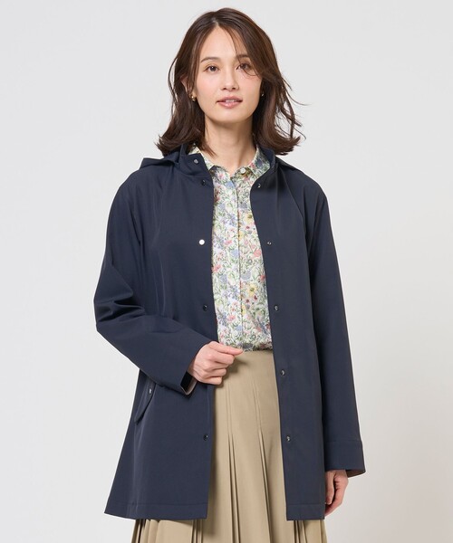 ★今季★極美品 2wayドライツイルストレッチフーデット スプリングコート コート アウター 「春のマストアイテム・2way」ドライツイルストレッチ