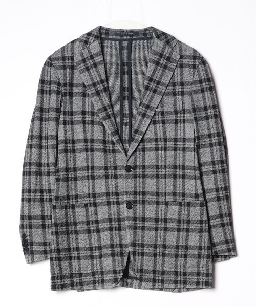 TAGLIATORE（タリアトーレ） チェック柄テーラードジャケット - グレー