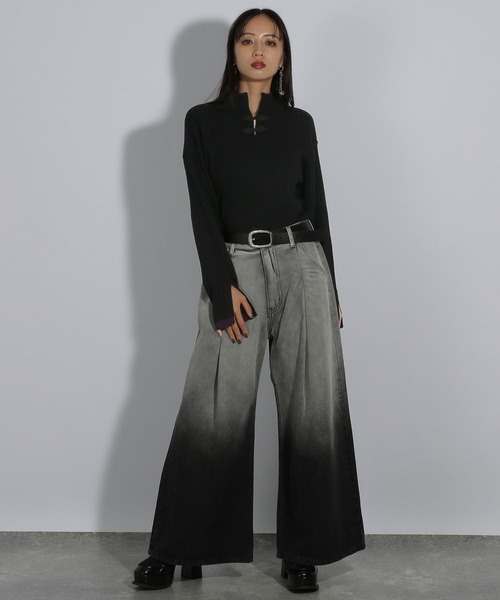 「HARE」 長袖ニット FREE ブラック レディース_画像8