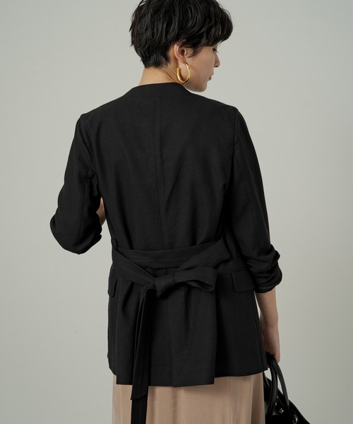 Loungedress（ラウンジドレス） ノーカラージャケット FREE ホワイト