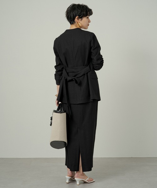 LOUNGEDRESS ブラック ノーカラージャケット Loungedress（ラウンジドレス） ジャケット ノーカラージャケット 「20