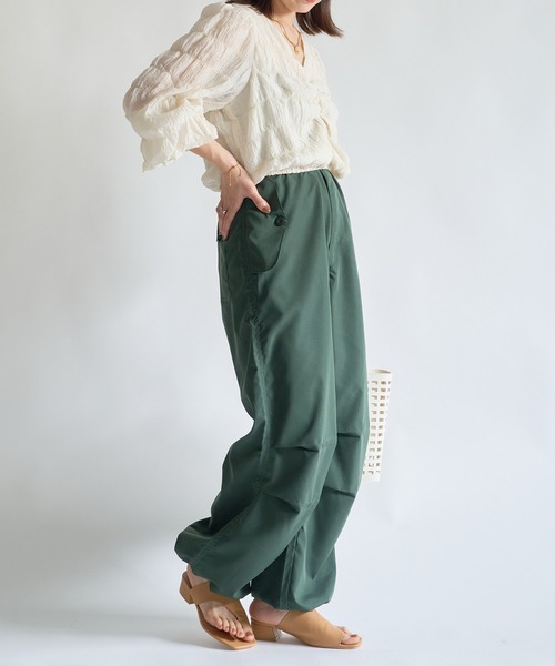 「SETUP7」 「Maison breeze」カーゴパンツ S ダークグリーン レディース_画像6
