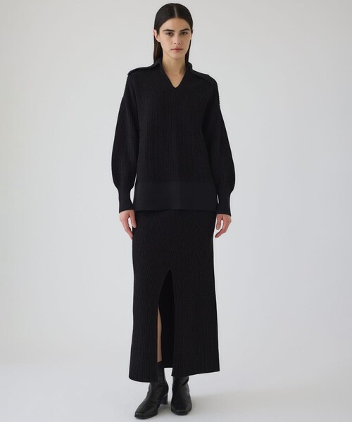 RIM.ARK ニット セーター 「RIM.ARK/リムアーク」Basic coller rib