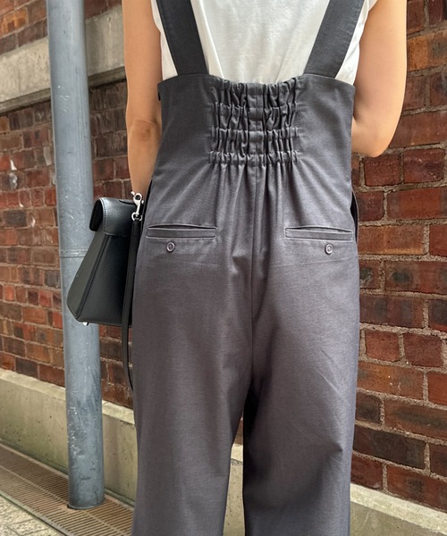 「ISOOK」 オーバーオール FREE ブラック レディース_画像2