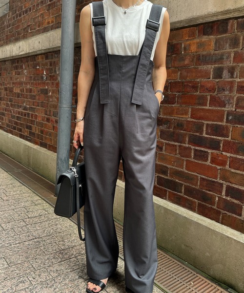 「ISOOK」 オーバーオール FREE ブラック レディース_画像7