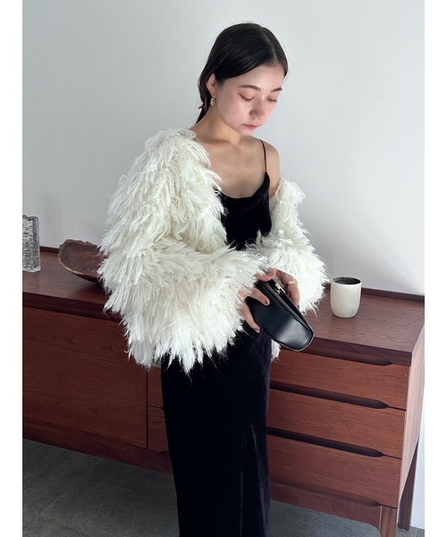 「SNIDEL」 ニットカーディガン FREE ブラック レディース_画像3