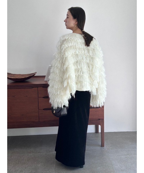 「SNIDEL」 ニットカーディガン FREE ブラック レディース_画像6