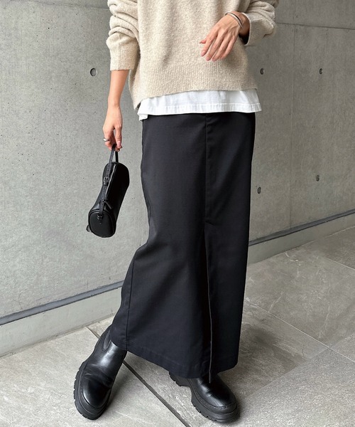 andme（アンドミー） ロングスカート M ブラック レディース