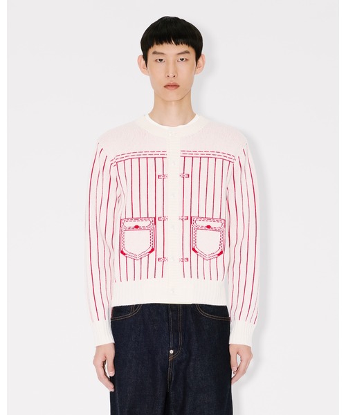 カーディガン 'KENZO Trompe L'oeil' カーディガン イン コットン ウール メンズの画像