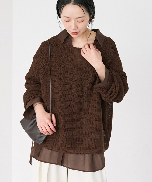 plage（プラージュ） ニット セーター 「追加」linen mix loose プル