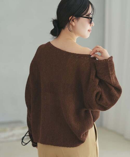 plage（プラージュ） ニット セーター 「追加」linen mix loose プル