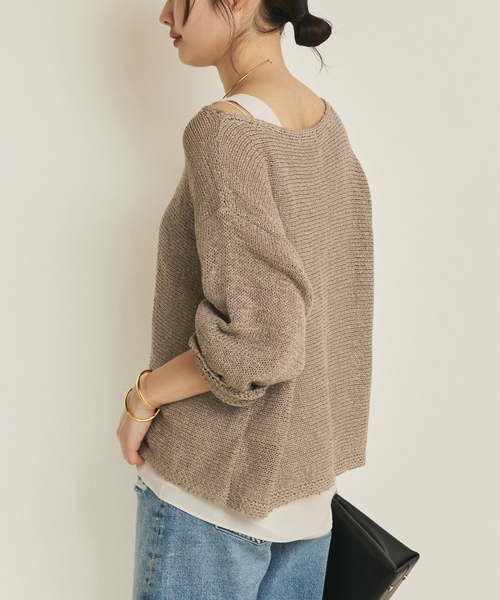 plage（プラージュ） ニット セーター 「追加」linen mix loose プル