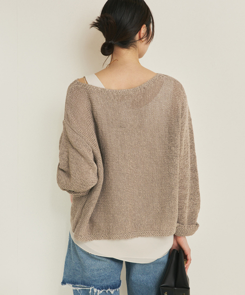 plage（プラージュ） ニット セーター 「追加」linen mix loose プル