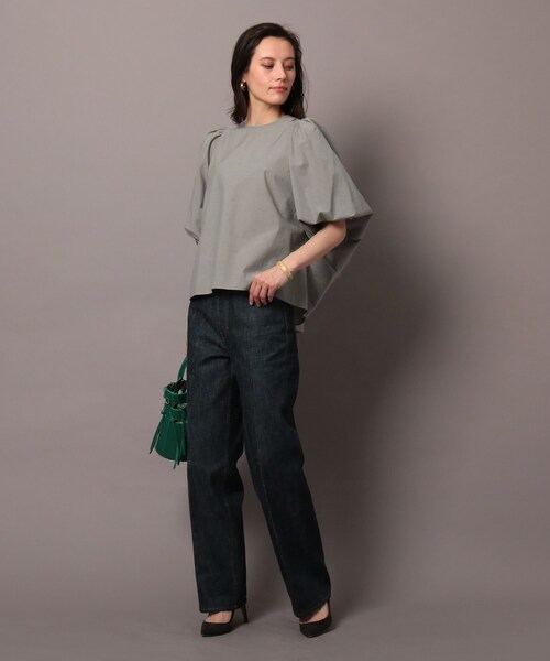 「DRESSTERIOR」 半袖ブラウス 36 ダークグレー レディース_画像3