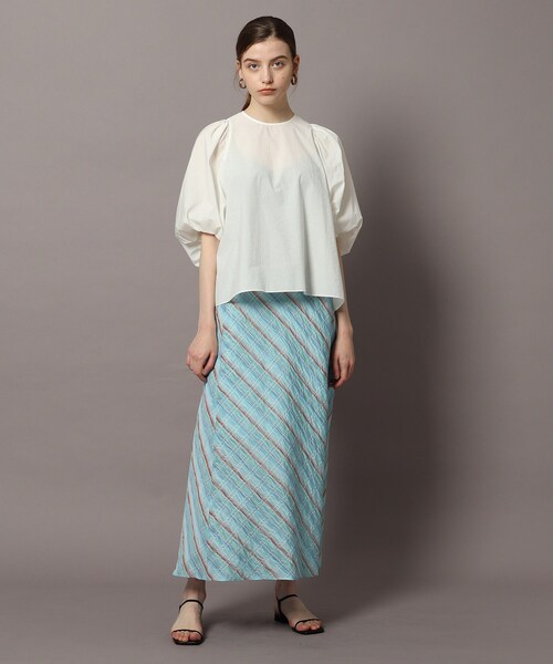 「DRESSTERIOR」 半袖ブラウス 36 ダークグレー レディース_画像7