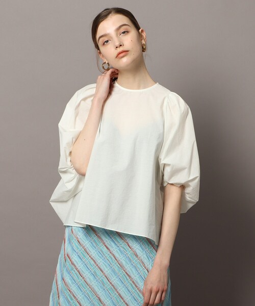 「DRESSTERIOR」 半袖ブラウス 36 ダークグレー レディース_画像8