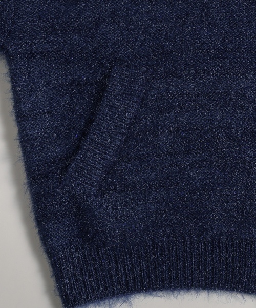 「MUHET」 ニットカーディガン FREE チャコールグレー レディース_画像7