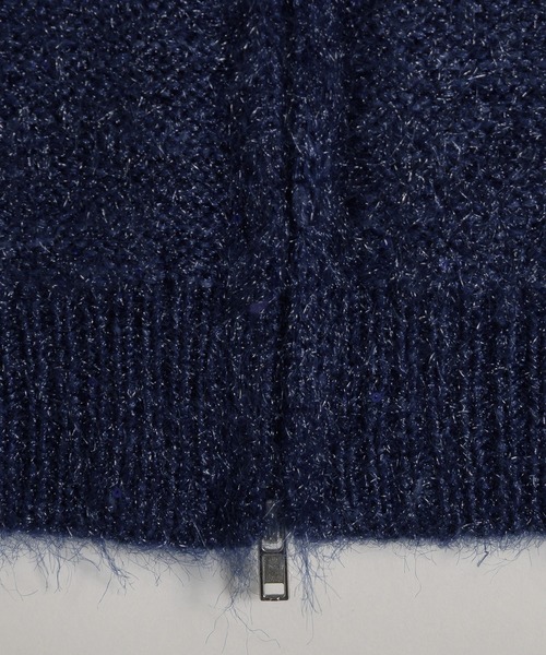 「MUHET」 ニットカーディガン FREE チャコールグレー レディース_画像8