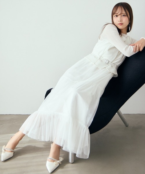 AND COUTURE（アンドクチュール） ワンピース 異素材ドッキング
