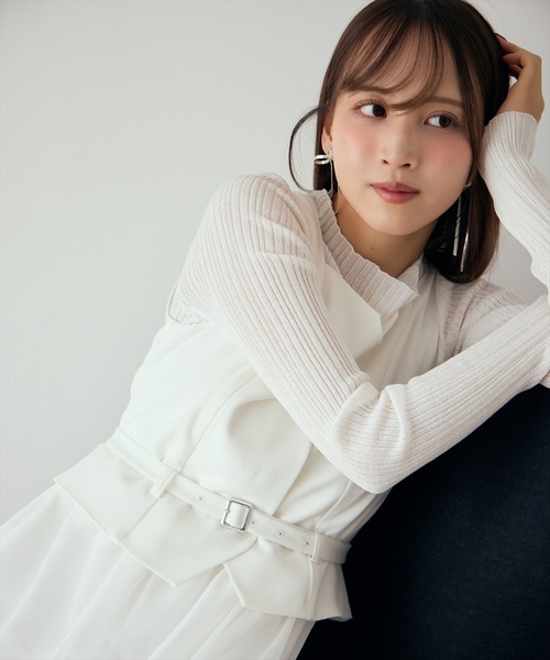 AND COUTURE（アンドクチュール） ワンピース 異素材ドッキング