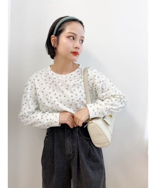 「JUMELLE」 長袖カットソー FREE パープル レディース_画像2