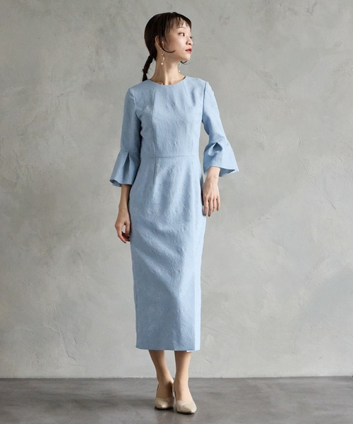 「AIMER」 7分袖ワンピース LARGE モカ レディースの画像