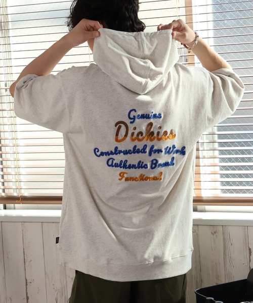 完売品⭐︎genzai ゲンザイ センターロゴ刺繍 バックプリント パーカー L Dickies（ディッキーズ） パーカー 「GENUINE DICKIESジェニュイン