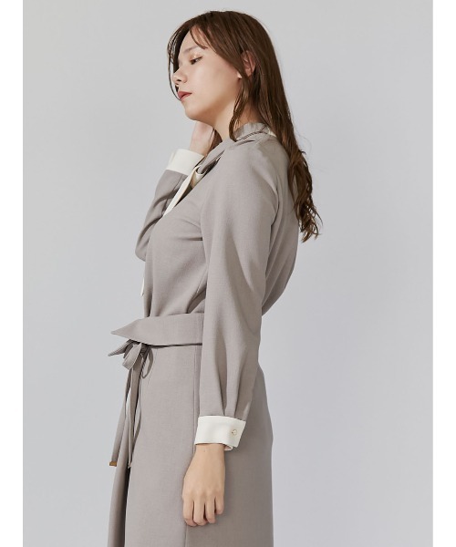 「TONAL」 長袖ブラウス 38 グレー レディース_画像9