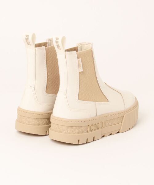 「PUMA」 ショートブーツ 24.5cm オフホワイト レディース_画像2