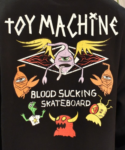 「TOY MACHINE」 スウェットカットソー M ブラック メンズ_画像8