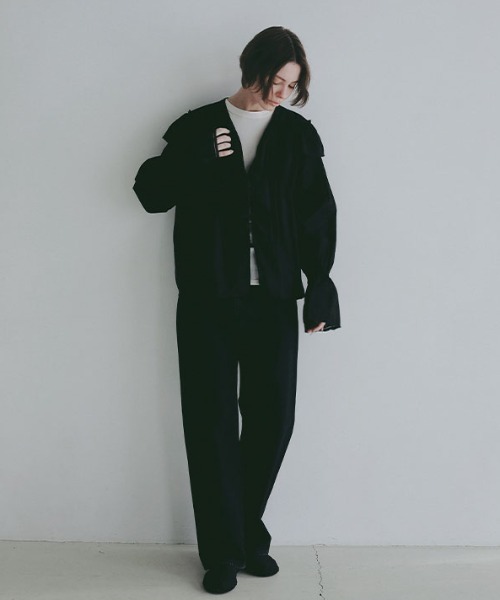 ETRE TOKYO（エトレトウキョウ） ブラウス シャツ カットオフフリル