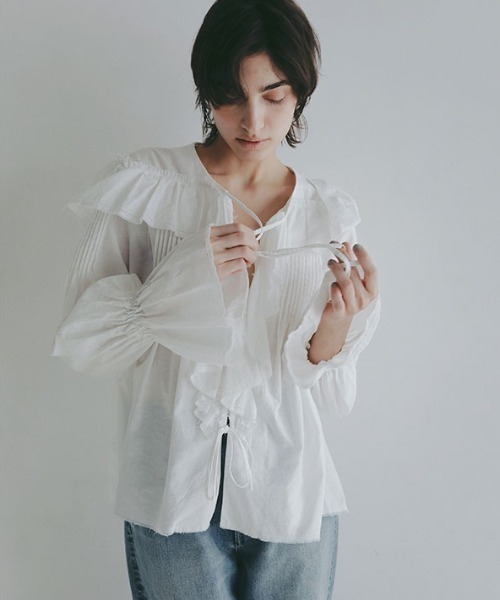 ETRE TOKYO（エトレトウキョウ） リネンシャツ ブラウス シャツ カット 