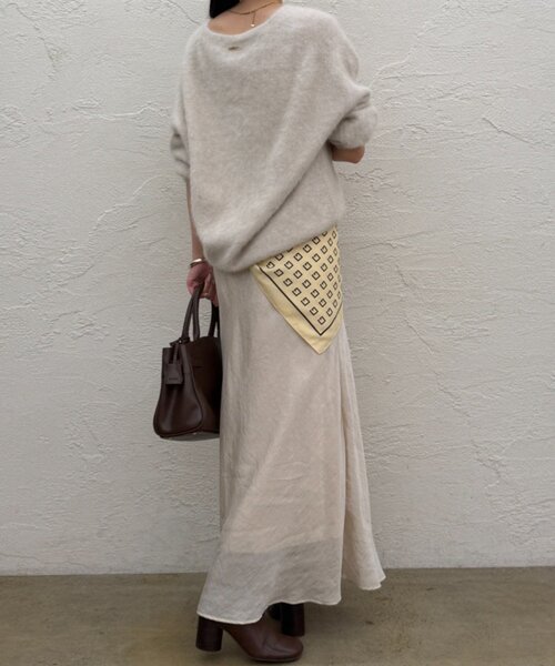 「LOUNGEDRESS」 ロングスカート MEDIUM アイボリー レディースの画像