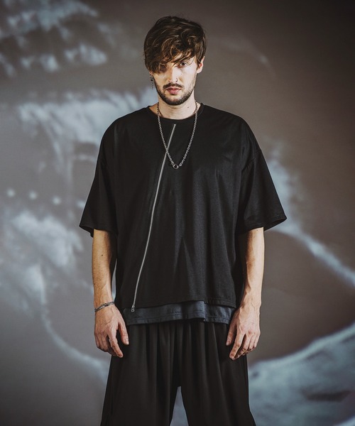「NO ID.」 半袖Tシャツ ONE SIZE ブラック メンズ_画像2