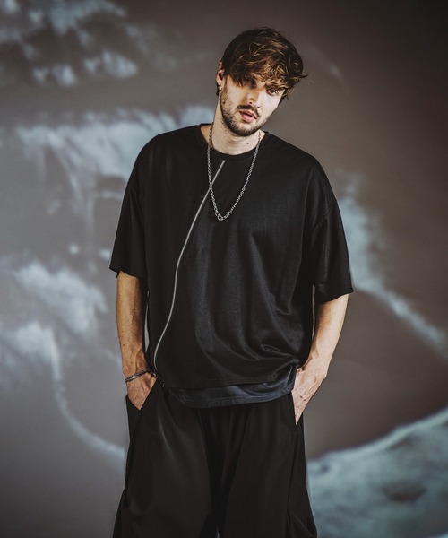 「NO ID.」 半袖Tシャツ ONE SIZE ブラック メンズ_画像4