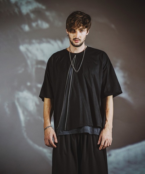 「NO ID.」 半袖Tシャツ ONE SIZE ブラック メンズ_画像6