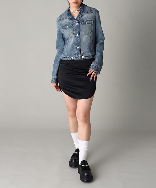 コート アウター SIGNATURE DENIM TRUCKER JACKET VESDBL002DE0041 レディースの画像