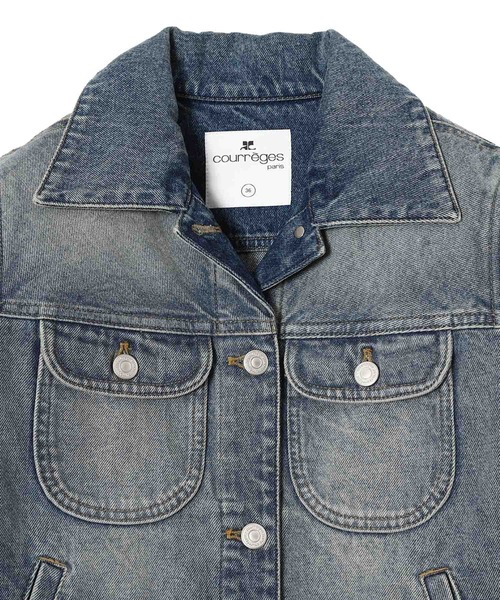 コート アウター SIGNATURE DENIM TRUCKER JACKET VESDBL002DE0041 レディースの画像