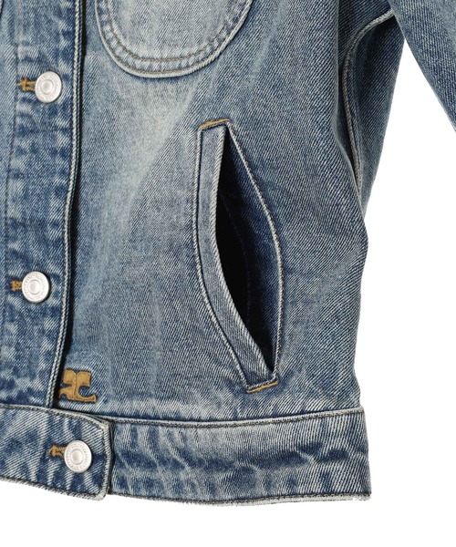 コート アウター SIGNATURE DENIM TRUCKER JACKET VESDBL002DE0041 レディースの画像