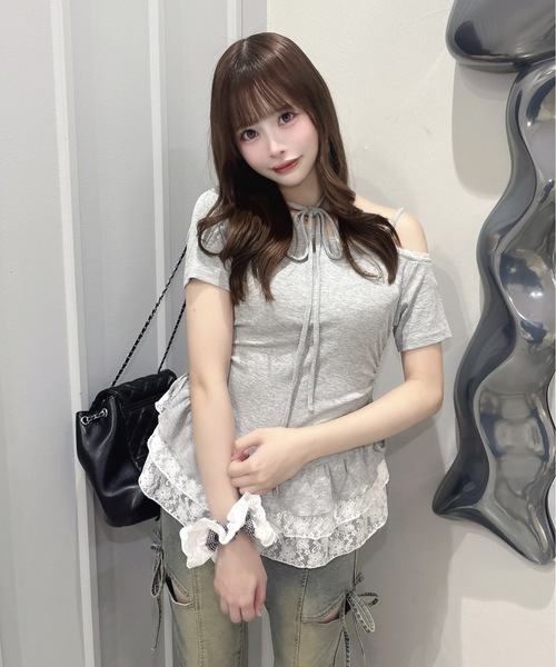 ペプラムトップス（ファッション）（柄：ボーダー）のおすすめ人気商品