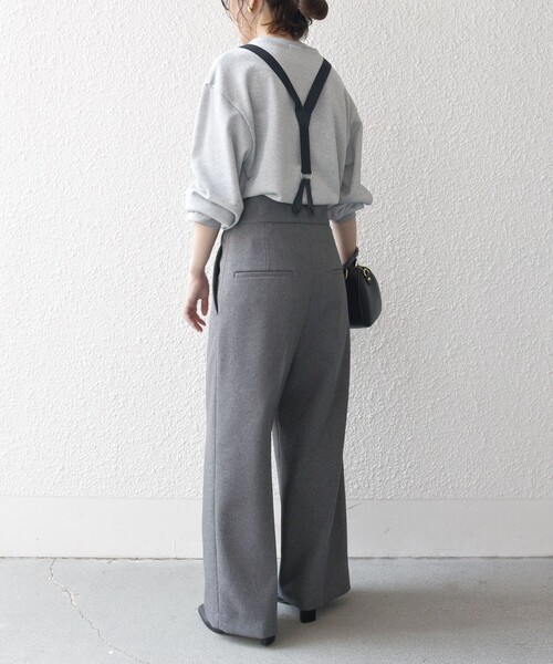「SHIPS any」 パンツ 38 チャコールグレー レディース_2