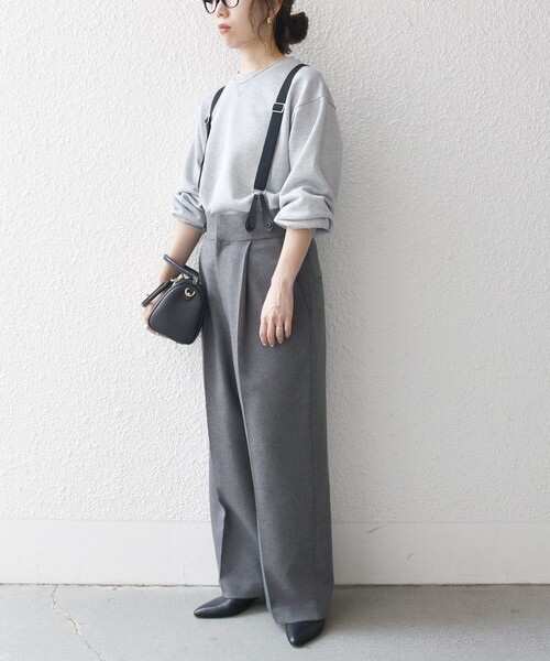 「SHIPS any」 パンツ 38 チャコールグレー レディース_5